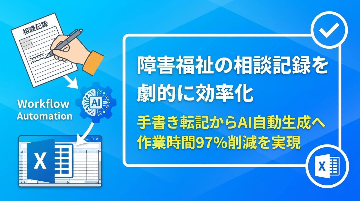 AIを活用し記録業務の効率化